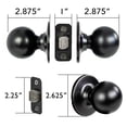 thumbnail image 3 of Ball Passage Door Knob, Hall and Closet, Oil Rubbed Bronze Finish, Left or Right Hand, 3 of 15