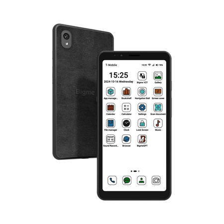 Bigme HiBreak Color E-Ink Smartphone, 6G+128GB, Android 11, 5.84-Inch HD Screen, 36-Level Front Light, USB-C, 3300mAh Battery, Dual Camera - Black