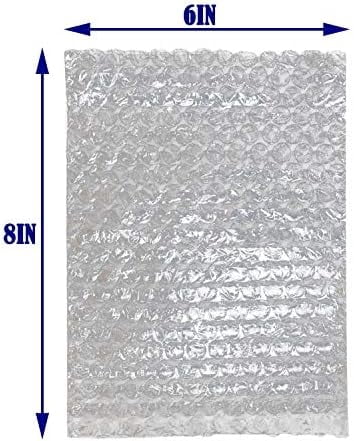100Pack 6x8 Inch Bubble Out Bags Bubble Pouches Wrap Cushioning Packaging Bags, Double-Side Premium Small Bubble Out Pouch for Moving, Shipping, and Storage