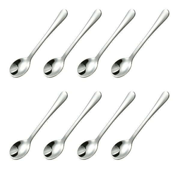 8 Pcs Tiny Stainless Steel Spoons For Spices Jars, Salt, Sugar, Pepper, Honey Or Dessert Espresso Coffee Spoon