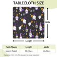 thumbnail image 2 of Halloween Gnomes and Pumpkins Square Fitted Tablecloth with Elastic Edge,Square Table Cover,Washable Elastic Table Cover for Home Kitchen Party Decor 34"x34", 2 of 6