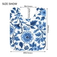 thumbnail image 5 of Yayeee Bath Rugs for Bathroom Floor Set of 2 Non Slip Fluffy Soft Absorbent Mat, Blue Floral Pattern, 5 of 7