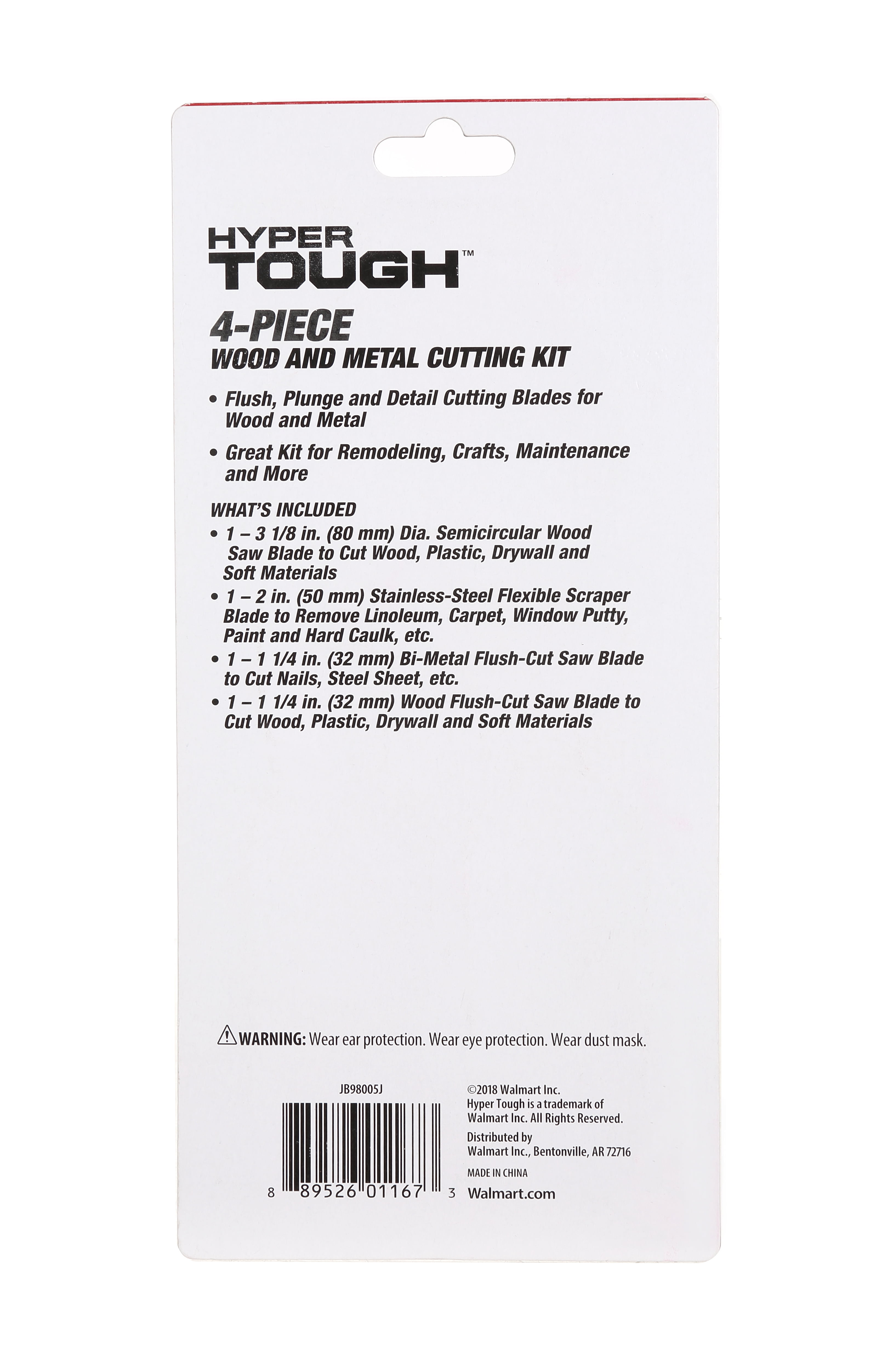 Hyper Tough 4 Piece Oscillating Wood and Metal Cutting Kit, JB98005J