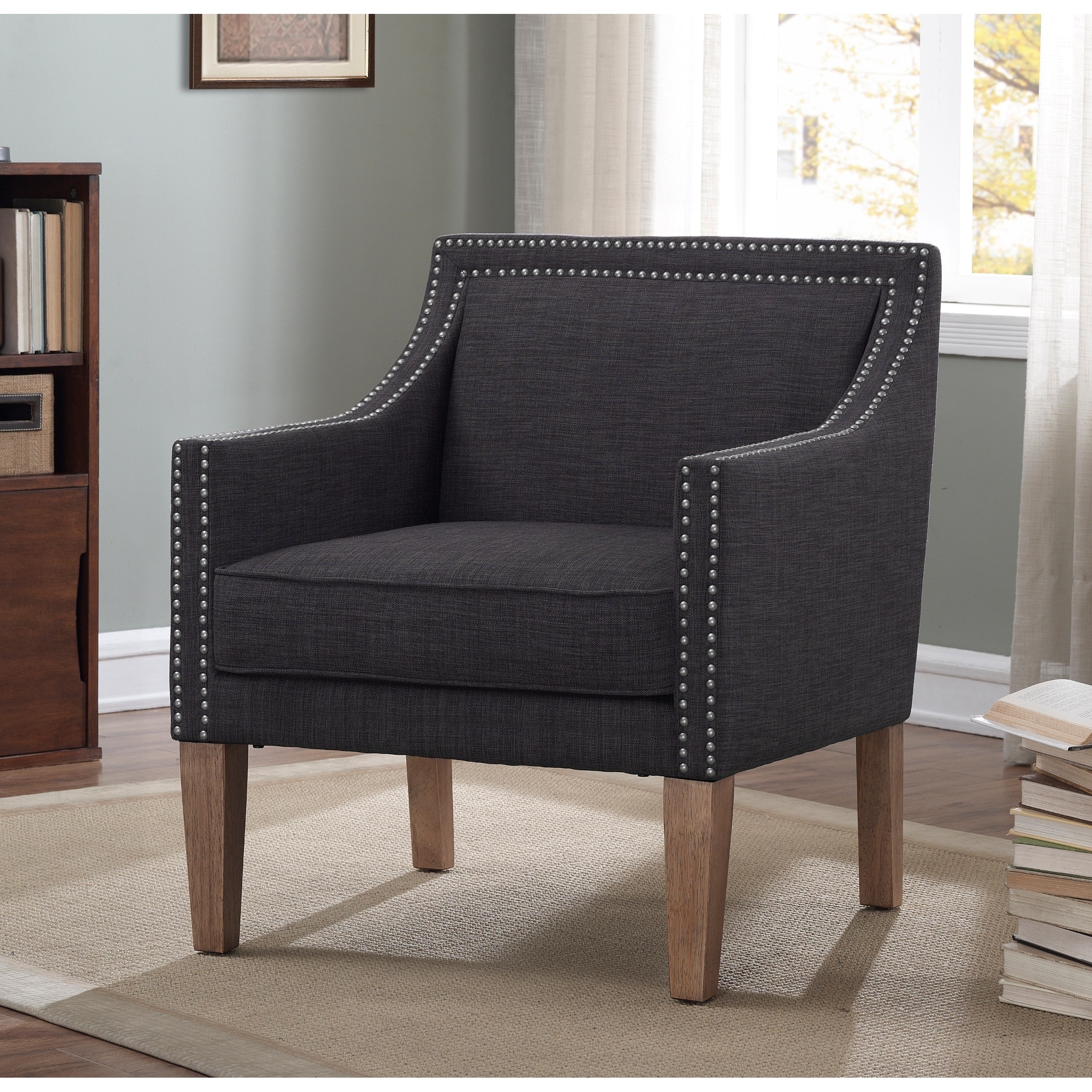 Greyson Living Collins High Leg Club Chair by Charcoal