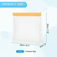 thumbnail image 2 of Uxcell 8.7"x2"x7.9" Reusable Freezer Bag, 2 Pcs Leakproof Zip Food Storage Stand Up Bags Fridge Snack Vegetable Fruit Ice Container for Long-Lasting Freshness, Orange, 2 of 7