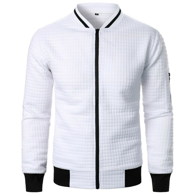 QIPOPIQ Mens Lightweight Jacket Casual Bomber Jacket Varsity Coat Clearance