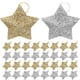 thumbnail image 1 of 60 estrellas brillantes para árbol de Navidad: adornos colgantes de estrella de cinco puntas con purpurina para árbol de Navidad - Adorno navideño dorado y plateado, 1 of 7