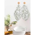 thumbnail image 2 of Green Leaves Kitchen Dish Towels for Drying Dishes Set of 4, Summer Botanical Elegant Farmhouse Waffle Weave Microfiber Hand Tea Bathroom Towels Quick Dry & Absorbent Towel 12x12, 2 of 7