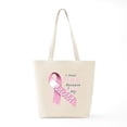 thumbnail image 6 of CafePress - I Wear Pink Because I Love My Mom Tote Bag - Unisex Canvas Tote Bag, Beige, 1-Piece, 6 of 7