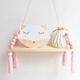 thumbnail image 3 of Cheers.US Nordic Nursery & Kids Decor Tassels Storage Shelf Rack Wall Hanging Wood Toys Model Baby Kid Room Furnish Artic Home Decoration, 3 of 6