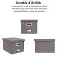 thumbnail image 5 of Internet's Best 4-Pack Collapsible File Storage Organizer with Lid - Grey, 5 of 9