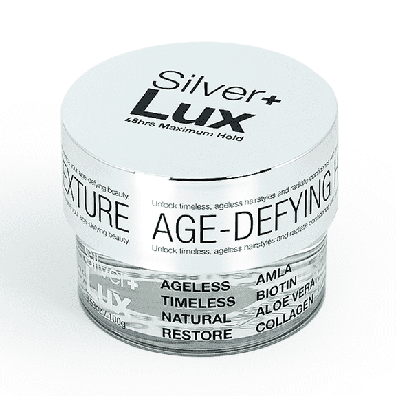 Lux Collection Edge Lux Edge Control Wax 48 Hour Maximum Hold No Flaking Natural Ingredients Scented Conditioning Styling Hair Gel Tamer (3.53 Ounce (Pack of 1), Silver )