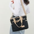thumbnail image 4 of Bolso bandolera de lona multifunción para mujer Bolso con asa superior Moda para el trabajo (negro) Sywqhk Para Estrenar, 4 of 5