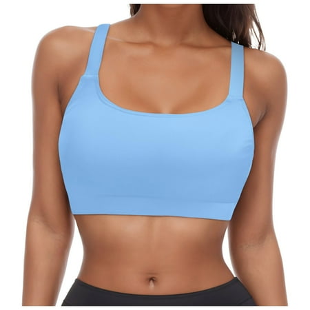 Xudanell Womens Tummy Control Bathing Suits Modest High Waisted Bikini Cute Halter Swim Suit Top Only No Bottom(Light Blue XXL)