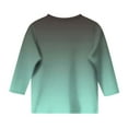 thumbnail image 4 of LUOGENLI Spring T Shirts Valentine's Day for Girls St. Patrick's Day 12-14 Years Girls's Gradient Printed Fashionable Versatile Round Neck 3/4 Quarter Sleeve Casual T Shirt Top Green 5-6 Years, 4 of 4