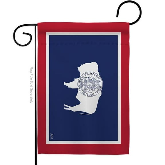 Americana Home & Garden G142551-BO 13 x 18.5 in. Wyoming American State Garden Flag with Double-Sided Horizontal House Decoration Banner Yard Gift