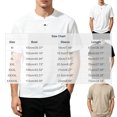 thumbnail image 3 of Fwqbns Men's Notch Neck T-Shirt Short Sleeve Split Crew Neck Tee Minimalist Solid Color Casual Summer Top Beige, 3 of 5