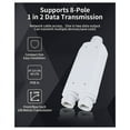 thumbnail image 6 of 3X 2 Port POE Repeater IP66 10/100Mbps 1 to 2 PoE Extender with IEEE802.3Af/At 48V Outdoor for POE Switch Camera, 6 of 7