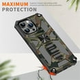 thumbnail image 3 of CCSmall Camouflage Case for Apple iPhone 15 Pro with Metal Kickstand, Camo Phone Cover Built-in 360° Rotate Ring Stand Case for iPhone 15 Pro MC Army Green, 3 of 8