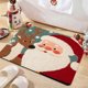 thumbnail image 4 of Alfombra de Baño de Diatomeas de Papá Noel con Imitación de Punto | Felpudo Navideño de Poliéster Antideslizante | Alfombra Decorativa Navideña | Decoración Suave, Duradera y Festiva para El Hogar, 4 of 6