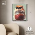 thumbnail image 5 of Hamster with Mask Canvas Cute Animal Art by Art Remedy, Black Frame, 20" x 24", 5 of 7