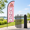 1-12ft, variant on Yoga Fitness Advertising Flag Set with Pole, Ground Stake, and Portable Bag, 1 Set 12ft