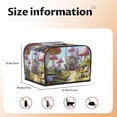 thumbnail image 4 of KLL Dreamy Mushroom House Print 4 Slice Toaster Dust Covers Kitchen Small Appliance Cover with 2 Pockets,Can hold Jam Spreader Knife & Toaster Tongs (12.4 x 10.6 x 8.2), 4 of 6