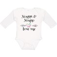 thumbnail image 3 of Inktastic Nonna and Nonno Love Me Heart Grandchild Boys or Girls Long Sleeve Baby Bodysuit, 3 of 5