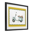 thumbnail image 2 of Stupell Industries Eclectic Blue Vespa with Yellow Border Black Framed Print Under Glass, 21 x 17, by Lanie Loreth, 2 of 8