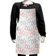 thumbnail image 1 of Geometric Kids Apron, Illustration of Modern Art Pattern with Rounds in Pointillism Style, Boys Girls Apron Bib with Adjustable Ties for Cooking Baking Painting, White and Multicolor, by Ambesonne, 1 of 2
