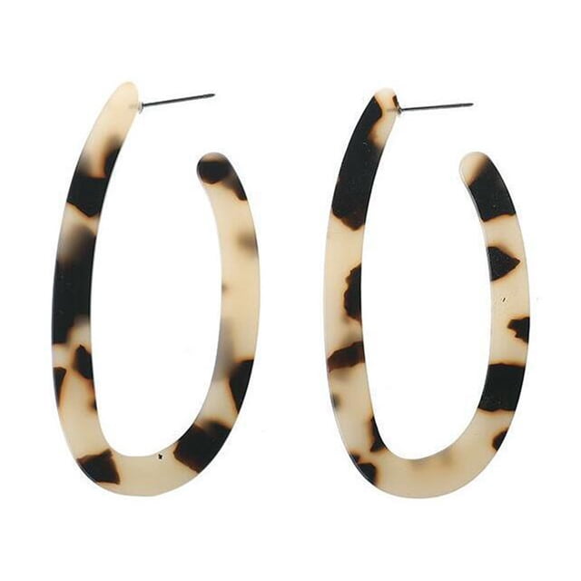 maskred Dangle Earrings Smooth Hoop Popular Accessories Geometric Earring Anniversary Gift Lady Decorations Ear Hook Wedding Party Light Brown
