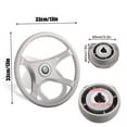 thumbnail image 4 of stanreset Speed Boat Steering Wheel with Cap Pontoon Removable Console Helm Yacht Steer System Replacement Part Automobile, 4 of 6