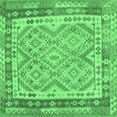 thumbnail image 1 of Ahgly Company Indoor Square Southwestern Emerald Green Country Area Rugs, 6' Square, 1 of 4