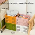 thumbnail image 6 of Collapsible Picnic Basket with Handles,Portable Foldable Storage Crate for Grocery,Camping,and Outdoor Use-Orange, 6 of 8
