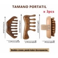 thumbnail image 2 of 3pcs Xtellar Peines Masajeador De Cabeza De Madera Color Marron, 2 of 3