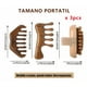 thumbnail image 2 of 3pcs Xtellar Peines Masajeador De Cabeza De Madera Color Marron, 2 of 3