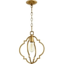 Quorum Lighting Dublin 1-Light Pendant, Gold Leaf, 11W x 14H, Chain Hanging, Dry Rated