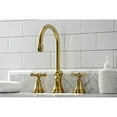 thumbnail image 4 of Kingston Brass KS2987BEX Essex Widespread Bathroom Faucet with Brass Pop-Up, Brushed Brass, 4 of 8