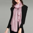 thumbnail image 6 of 180x85cm Bandanas Foulard Women Plain Scarf Pure Color Female Sunscreen Shawl Plus Size Hijab PINK, 6 of 7