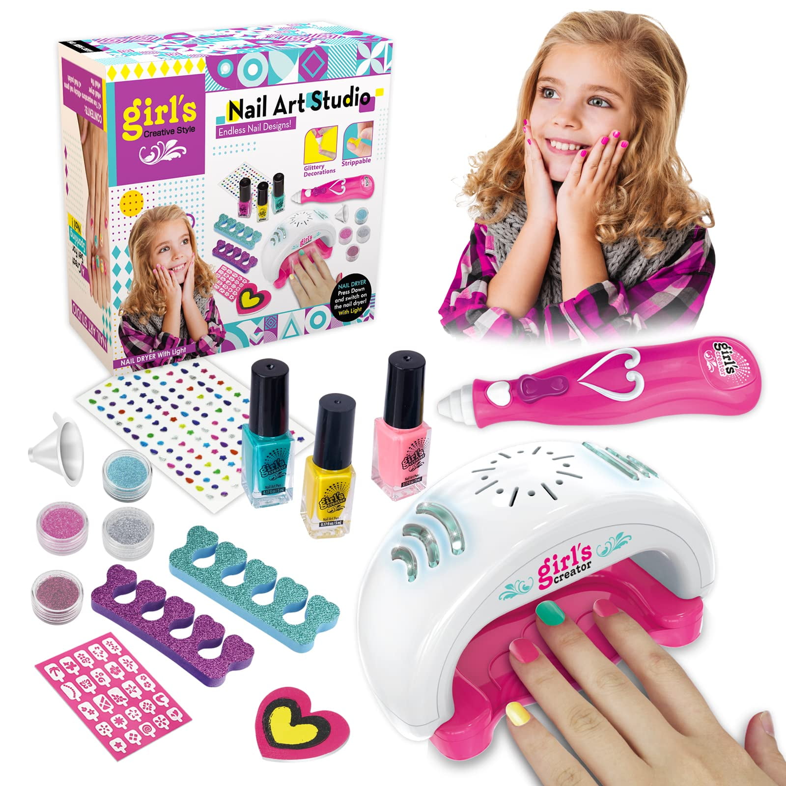 Dikence Nail Gifts For Girls Age 10, Kids Nail Polish Toys For 10 11 12  Teenage