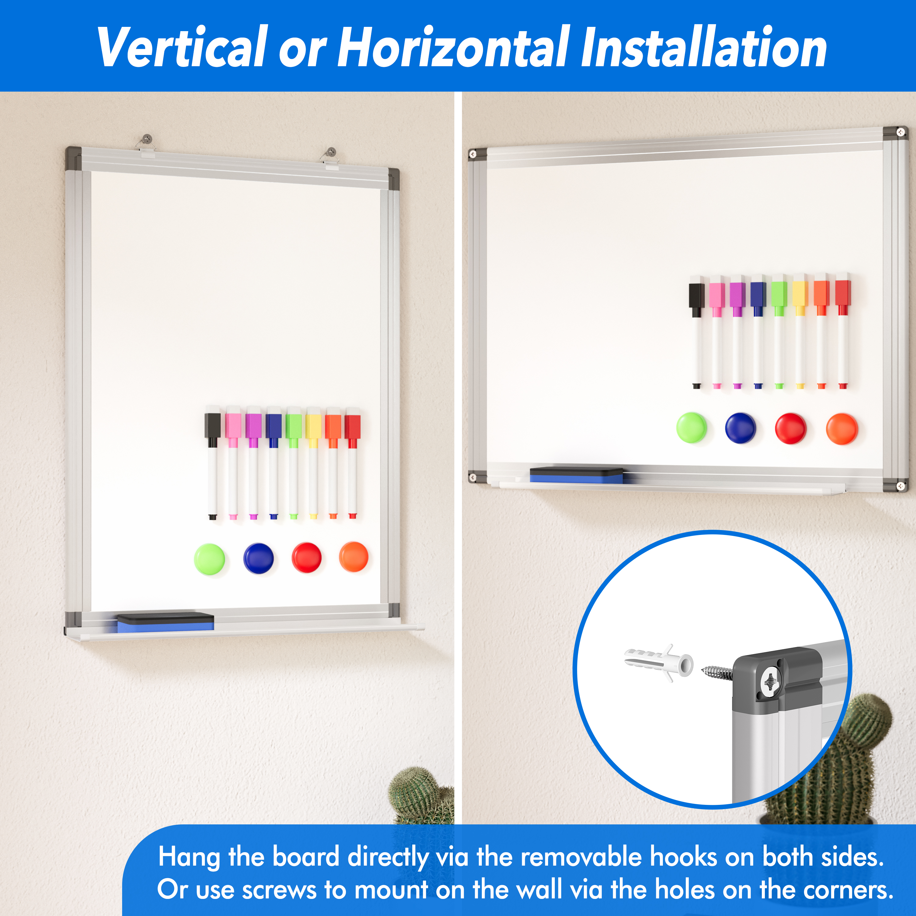Tooloton 16" x 12" Magnetic Dry Erase Board photo 7