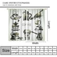 thumbnail image 2 of Vintage Coffee Curtains, Retro Brewing Equipment Doodle Sketch Grinder French Press Plastic Cup Scoop Window Drapes for Kitchen Living Room Bedroom Cafe 2 Panel Set, 84x84 Inch, 2 of 6