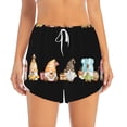 thumbnail image 2 of Balery Coffee Gnome (2) Pantalones cortos deportivos para mujer con forro y dos bolsillos, elásticos, para entrenamiento, gimnasio, yoga-Large, 2 of 7