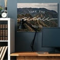 thumbnail image 2 of Take Scenic Route Phrase Mountain Road Landscape 48 in x 36 in Photography Canvas Art Print, by Stupell Home Décor, 2 of 6
