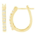 thumbnail image 2 of 10K Gold 1/4 ct TDW Diamond Hoop Earrings (I-J, I2-I3), 2 of 7