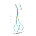 thumbnail image 4 of Maoww Eyebrow Trimmer Stainless Steel Eyebrow Scissor Washable Portable Brow Shaver with Comb, Blue, 4 of 8