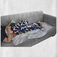 thumbnail image 6 of Wording Soft Flannel Fleece Throw Blanket, I am not Lazy I am in Energy Saving Mode Flowers Leaves Print, Cozy Plush for Indoor and Outdoor Use, 60" x 80", Multicolor, by Ambesonne, 6 of 6