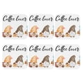 thumbnail image 2 of Pofeuu Coffee Gnome (2) Print Leather Coasters Set of 6, Round Cups Mugs Mat Pad for Home Kitchen Heat Resistant Drink Coasters,Square, 2 of 7