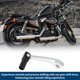 thumbnail image 5 of Palanca de cambio de motocicleta plegable para Honda CRF150F 2003-2017, aleación de aluminio, brazo de palanca de cambio, tono plateado con cabeza negra, 5 of 6