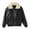 Black, variant on Mercatoo Kids Boys Leather Coat Jacket Winter Girls Boys Toddler Outwear Windproof Warm Thick Pockets Coat Jacket